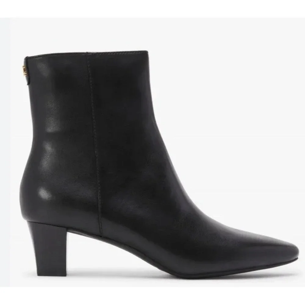 Lauren Ralph Lauren Willa Boots Women's Black Leather Ankle Bootie Size 10